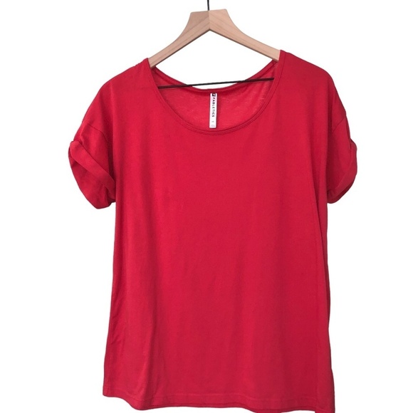 Fabletics Hot Pink Short Sleeve T-Shirt Athletic Running Stretchy - Picture 5 of 13